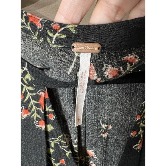 Free People Snap Out Of It Sleeveless Tree Swing Top Small Black Floral NEW - Picture 10 of 16